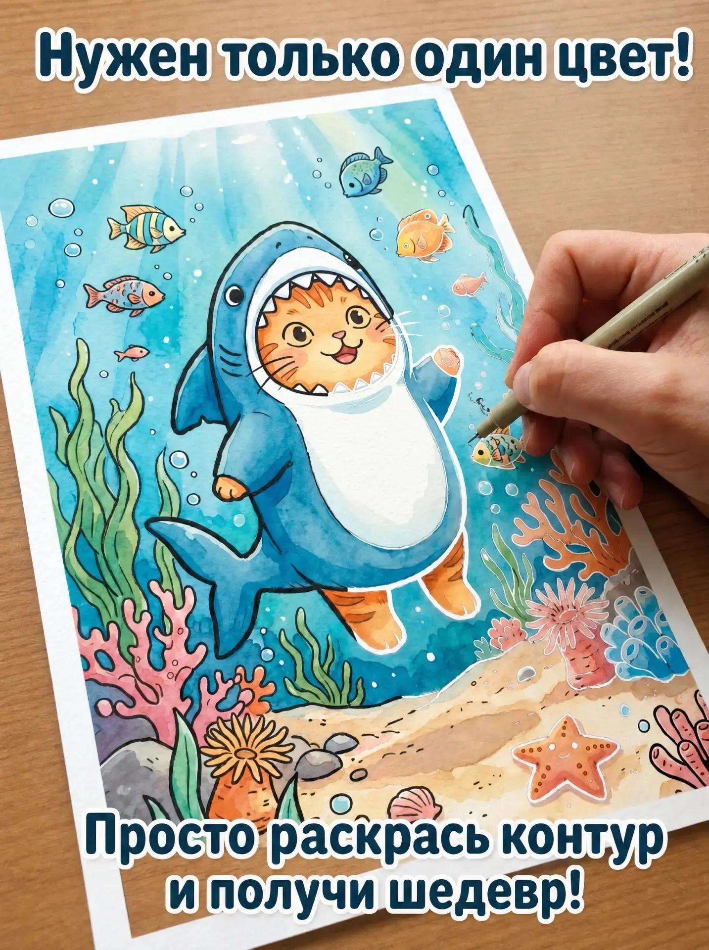 Антираскраска "Вафлик и Рождество"