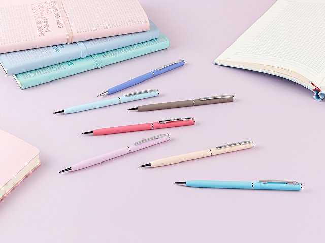 Ручка шариковая автоматическая BrunoVisconti® "PALERMO" цвет корпуса сиреневый, soft-touch, 0.7 мм