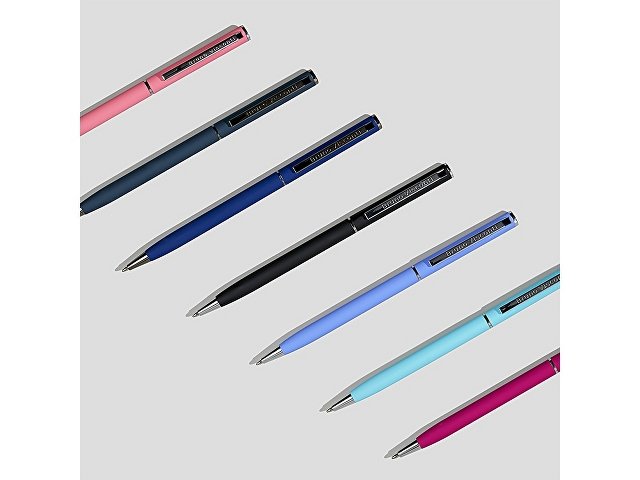 Ручка шариковая автоматическая BrunoVisconti® "PALERMO" цвет корпуса фиолетовый, soft-touch, 0.7 мм