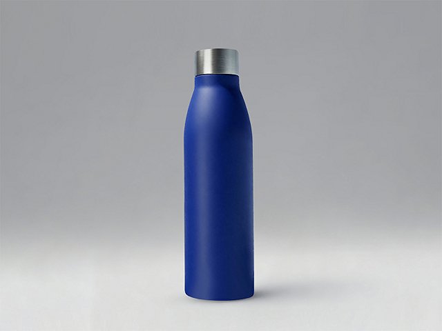 Стальная бутылка "Rely", 650 мл, синий матовый