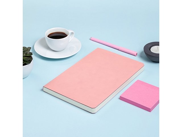 Ежедневник А5 недатированный «Megapolis Velvet Flex», розовый powder