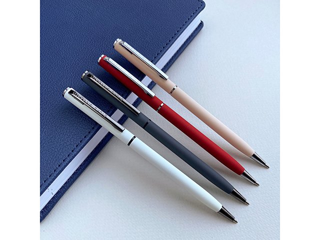Ручка шариковая автоматическая BrunoVisconti® "PALERMO" цвет корпуса пудровый, soft-touch, 0.7 мм