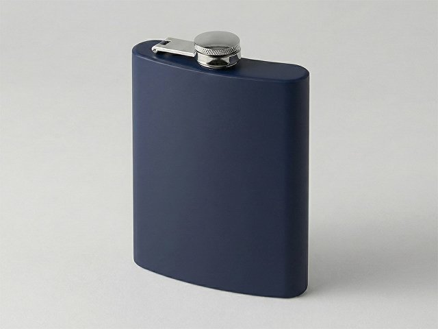 Фляжка 240 мл Remarque soft touch, 304 сталь, синий
