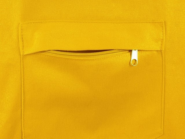 Сумка на молнии Zipper из хлопка 280 г c карманом на молнии спереди, желтый
