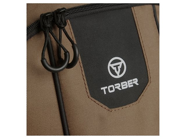 Рюкзак TORBER РАКЕТА с отделением для ноутбука 15,6", коричневый, полиэстер 600D, 46 х 30 x 13