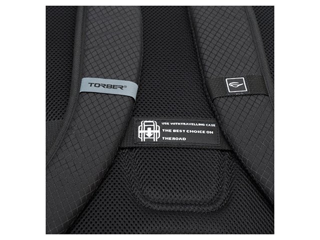 Рюкзак TORBER ПРОРЫВ с отделением для ноутбука 15", чёрный, полиэстер, 49 х 34,5 х 18,5 см