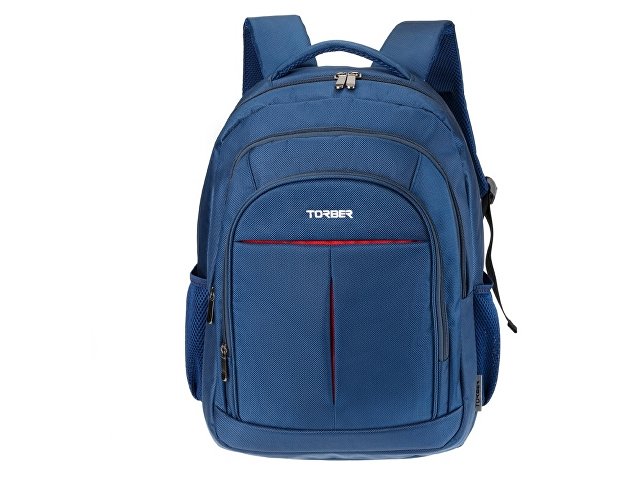 Рюкзак TORBER МЕГАПОЛИС с отделением для ноутбука 15", синий, полиэстер, 46 х 32 x 13 см