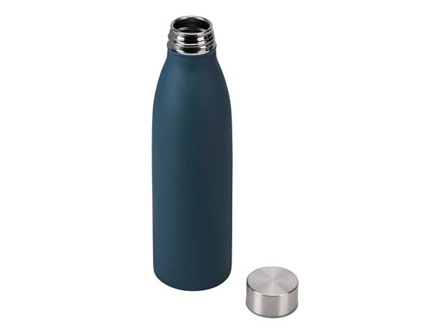 Стальная бутылка "Rely", 650 мл, NEW темно-синий 295C матовый