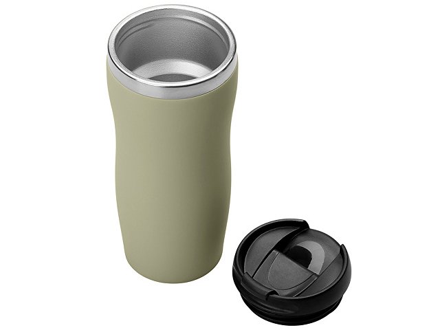 Термокружка "Mony Steel" 350 мл, soft touch, оливковый