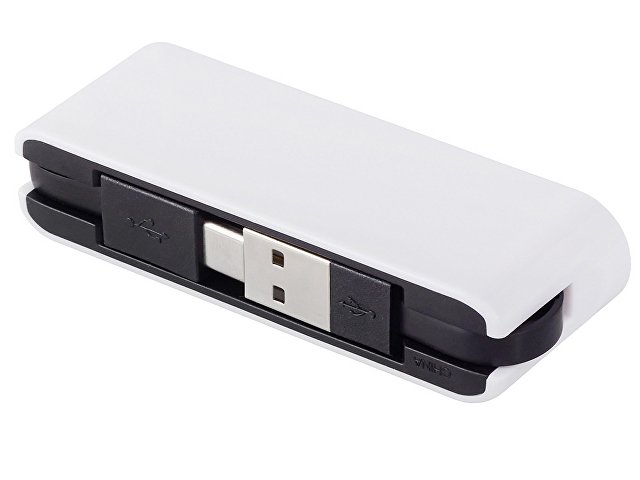 USB-хаб «Hubix» с коннектором 2-в-1 USB-C и USB-A, 2.0, белый