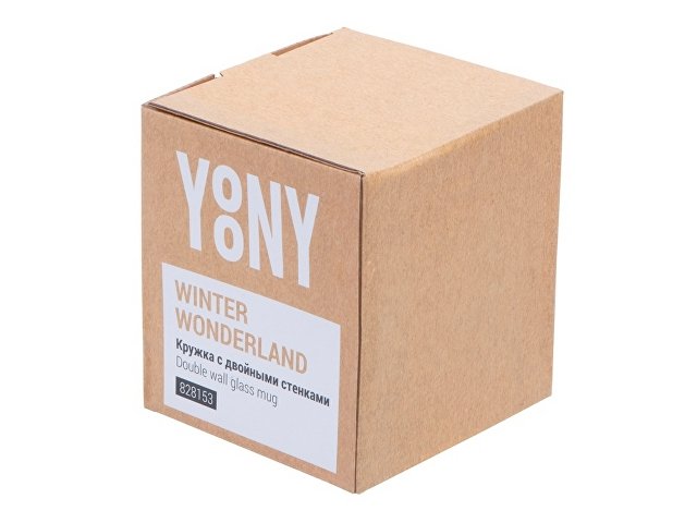 Кружка с двойными стенками с елочкой внутри "Winter Wonderland"