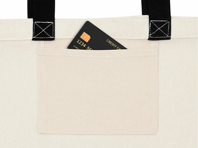 Сумка для шоппинга Cotton из переработанного хлопка 280 г, черный