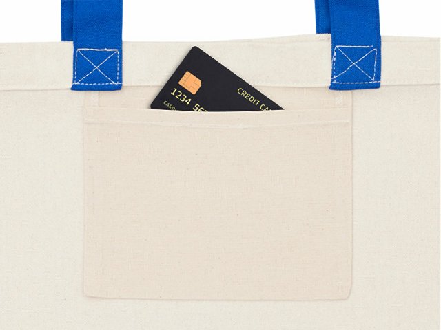 Сумка для шоппинга Cotton из переработанного хлопка 280 г, синий