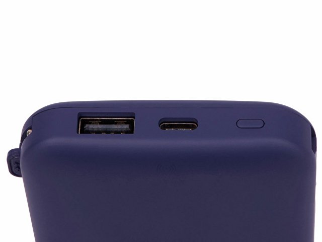 Внешний беспроводной аккумулятор с подсветкой лого «Astro», 10000 mAh, темно-синий (Р)