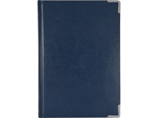 Ежедневник недатированный А5 "Sidney Nebraska", синий (серебряный обрез, серебряные уголки)