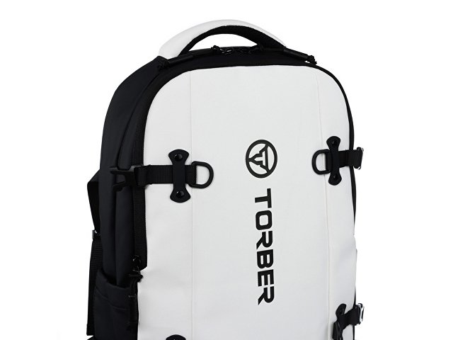 Рюкзак спортивный TORBER ЭКСТРИМ 18", белый/чёрный, 31 х 12 х 46 см, 17л