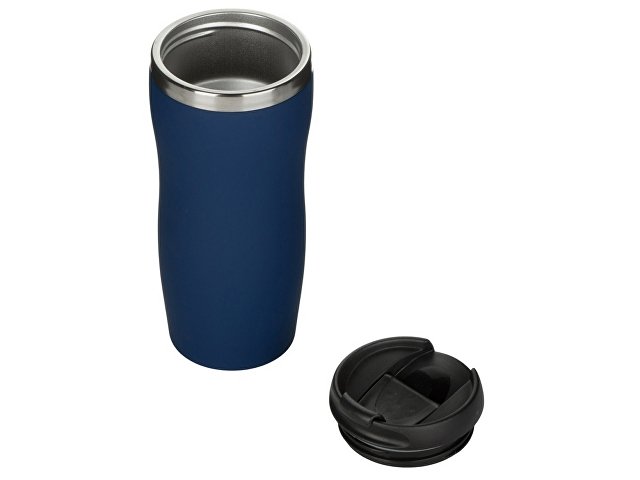 Термокружка "Double wall mug C1", soft touch, 350 мл, темно-синий (Р)