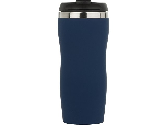 Термокружка "Double wall mug C1", soft touch, 350 мл, темно-синий (Р)