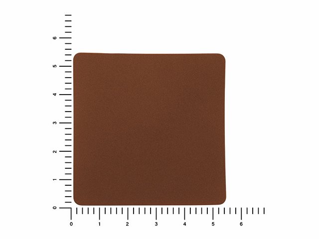 ПАТЧ КВАДРАТ nubuk (коричневый ) 5,5 х 5,5 см