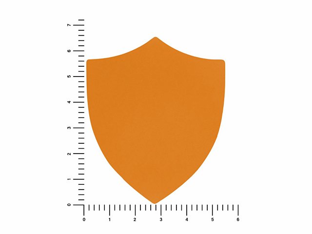 ПАТЧ ЩИТ soft-touch (оранжевый ) 6,6 х 5,5 см