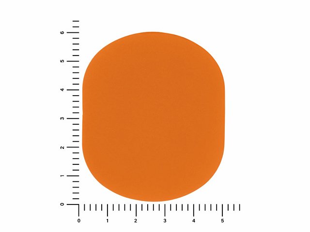 ПАТЧ ОВАЛ soft-touch (оранжевый ) 6,0 х 5,0 см