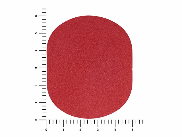 ПАТЧ ОВАЛ nubuk (красный) 6,0 х 5,0 см