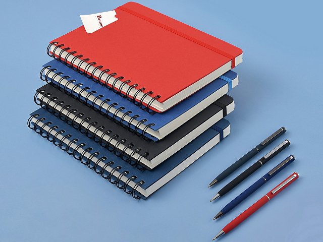 Ежедневник недатированный на гребне А5 "Pragmatic", синий (Р)