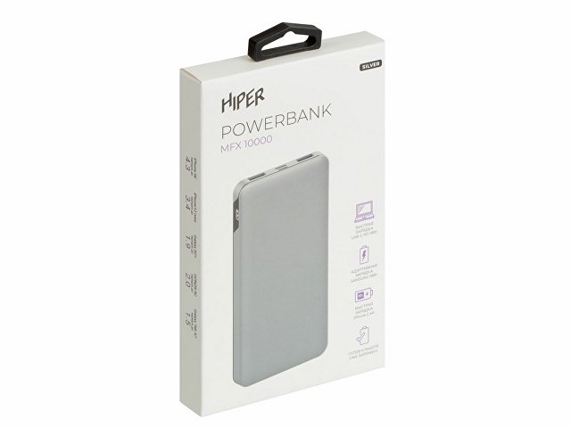 Портативный внешний аккумулятор MFX 10000 Silver (Р)