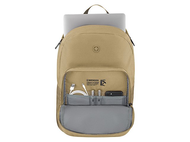 Рюкзак WENGER Crango 16", бежевый, переработанный ПЭТ/Полиэстер, 33х22х46 см, 27 л.
