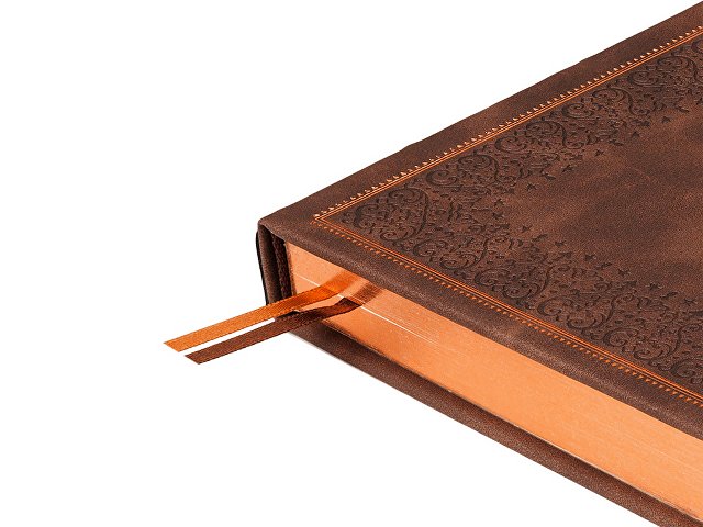 Ежедневник недатированный А5 "Royal", коричневый с бронзовым срезом