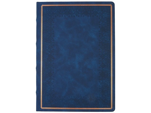 Ежедневник недатированный А4 "Royal", синий с бронзовым срезом