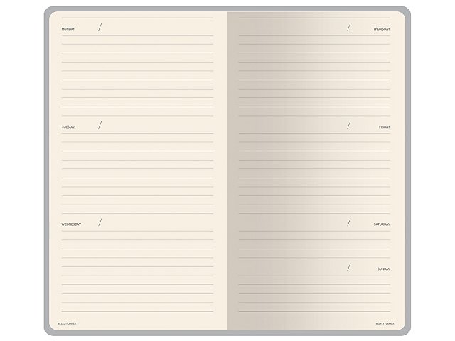 Еженедельник недатированный А6 "Total beige" с нашивкой, бежевый