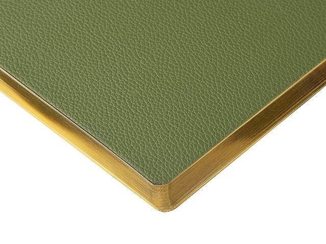 Ежедневник недатированный А5 "Verde" с нашивкой, зеленый