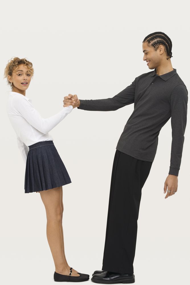 Рубашка поло мужская с длинным рукавом Perfect LSL Men, серый меланж