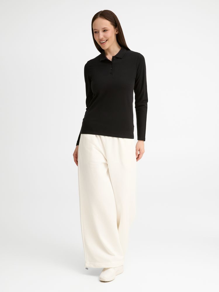 Рубашка поло женская с длинным рукавом Perfect LSL Women, черная