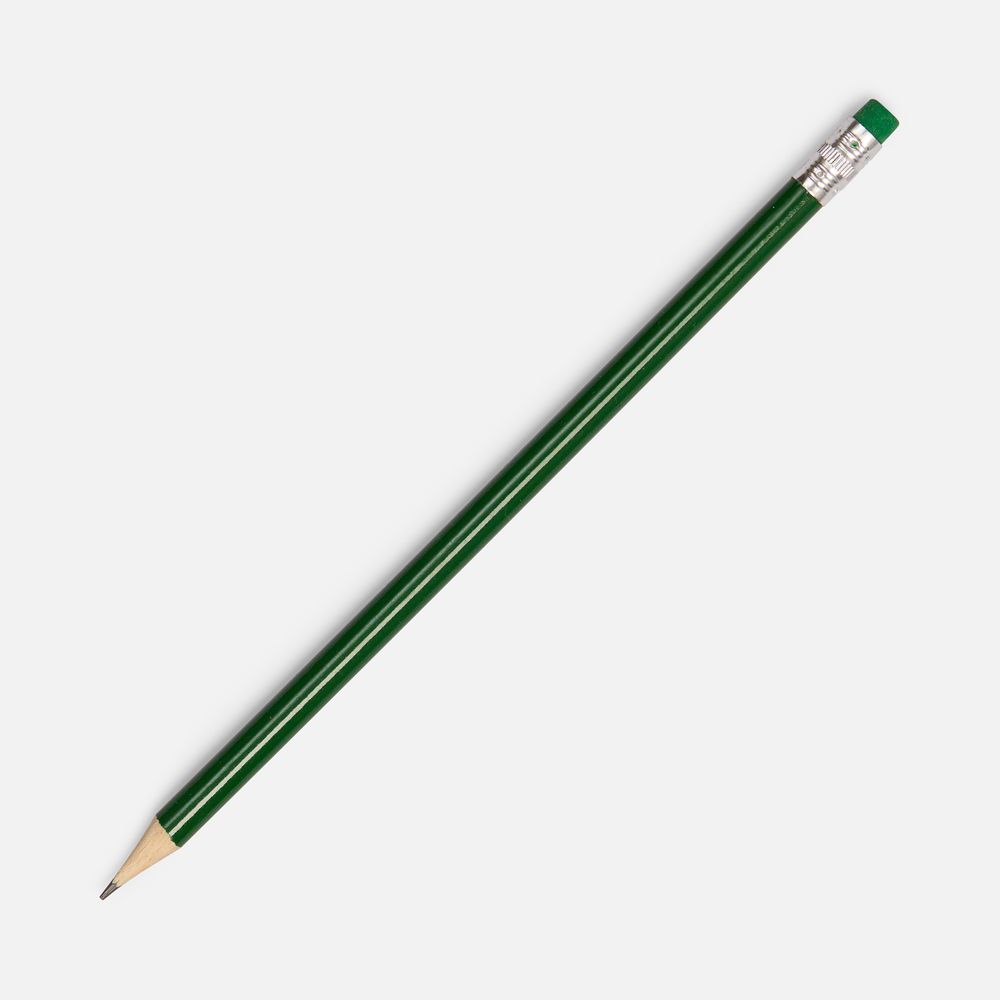 Карандаш простой Hand Friend с ластиком, зеленый