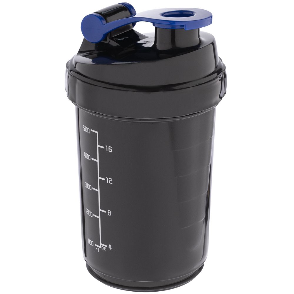 Спортивный шейкер с контейнером Tonus, черно-синий