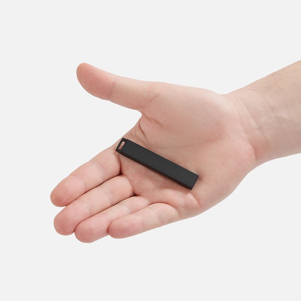 Флешка markBright Black с зеленой подсветкой, 32 Гб