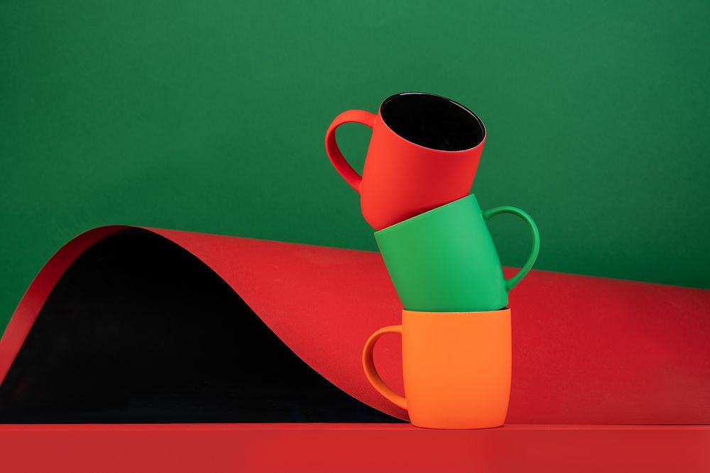 Кружка Surprise Touch Black с покрытием софт-тач, зеленая