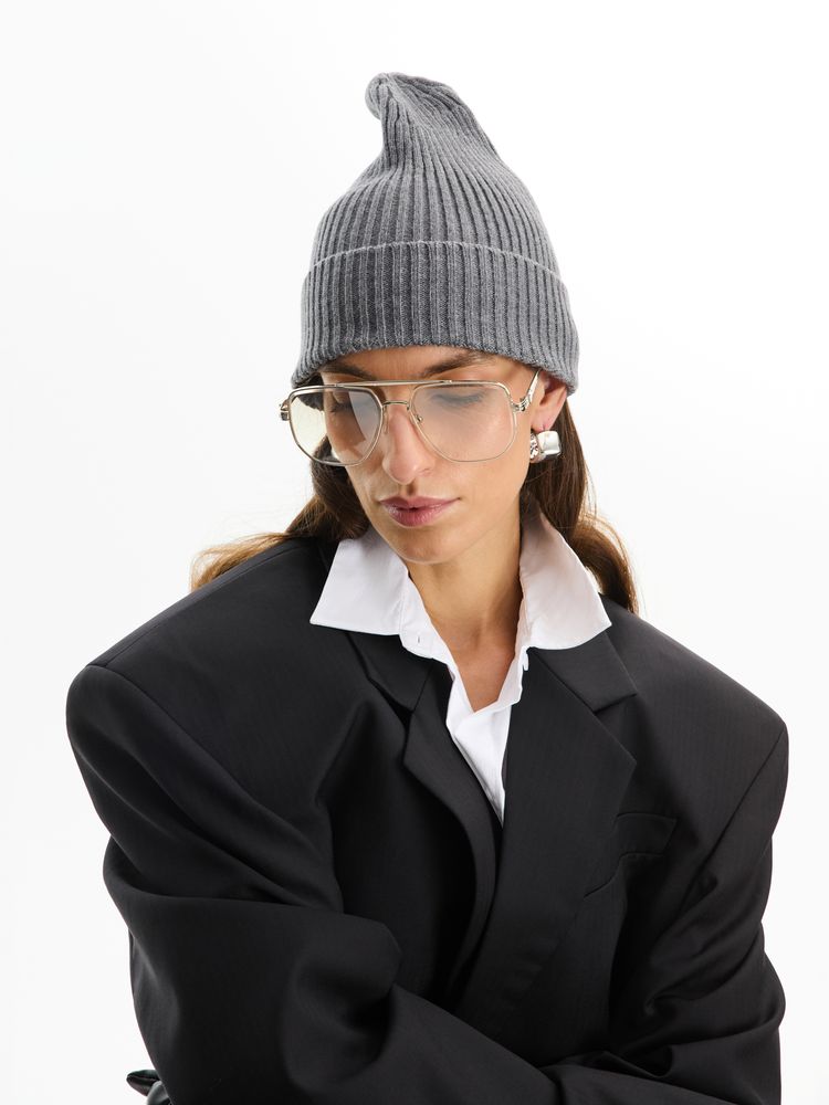 Шапка Bernard, серый меланж