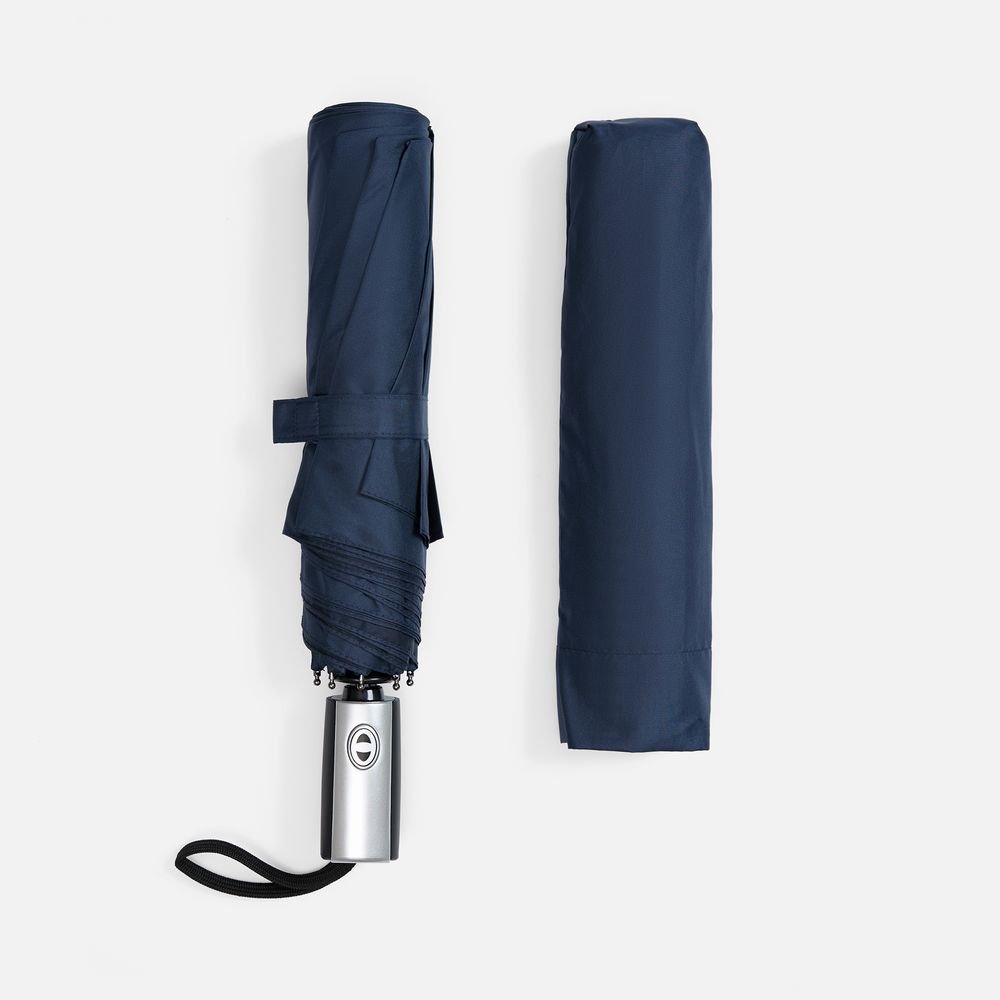 Зонт складной Fiber, темно-синий