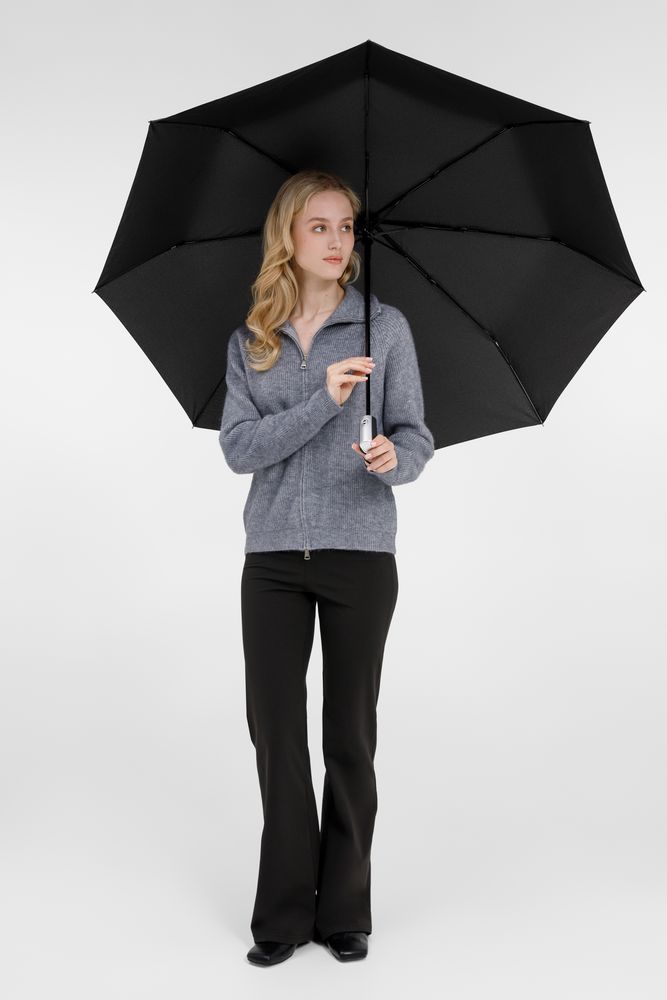 Зонт складной Fiber, темно-синий