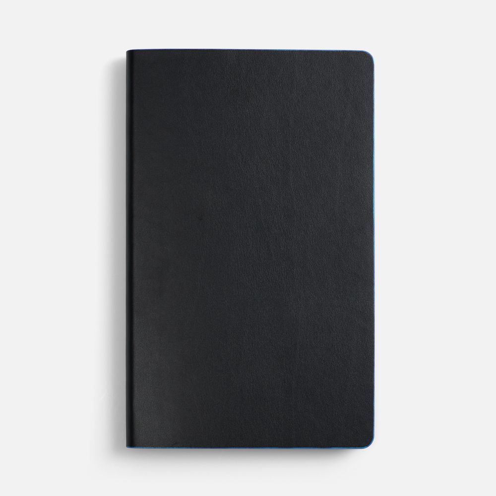 Ежедневник Trait, недатированный, черный с голубым