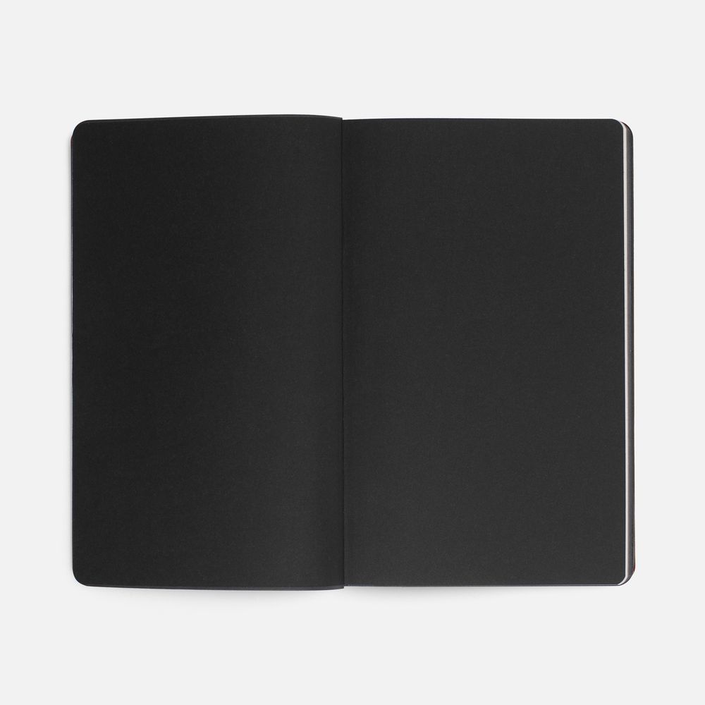 Ежедневник Trait, недатированный, черный с голубым