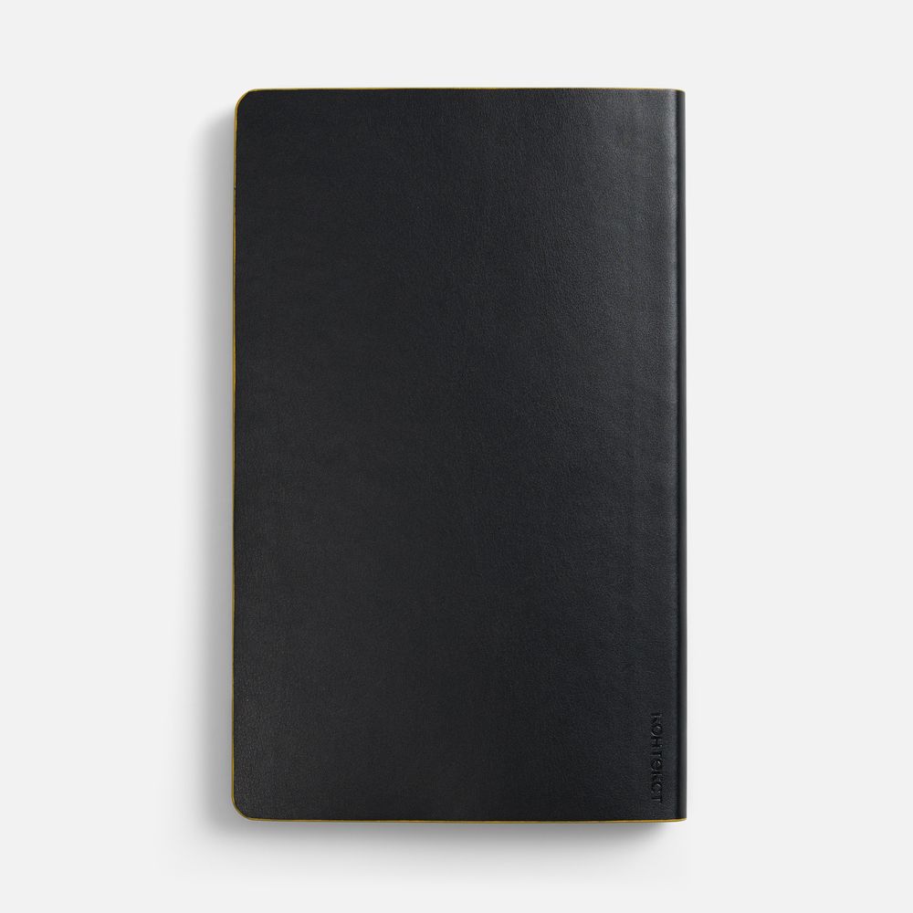 Ежедневник Trait, недатированный, черный с желтым