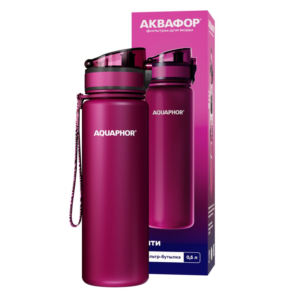 Бутылка-фильтр «Аквафор Сити», ярко-розовая (фуксия)