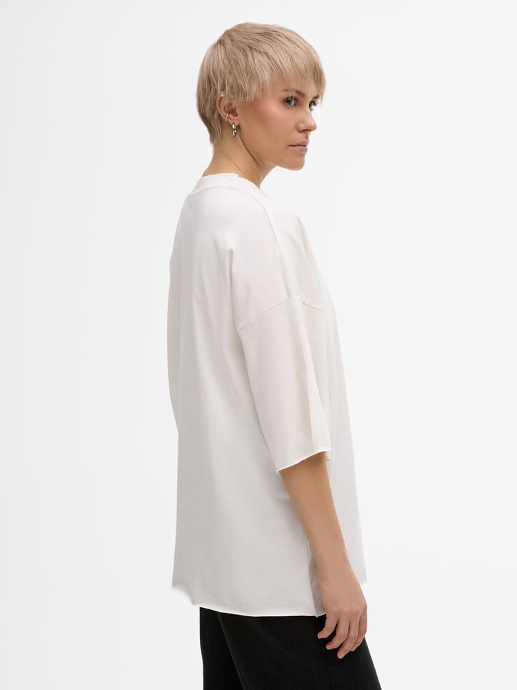 Футболка унисекс оверсайз T1, молочно-белая