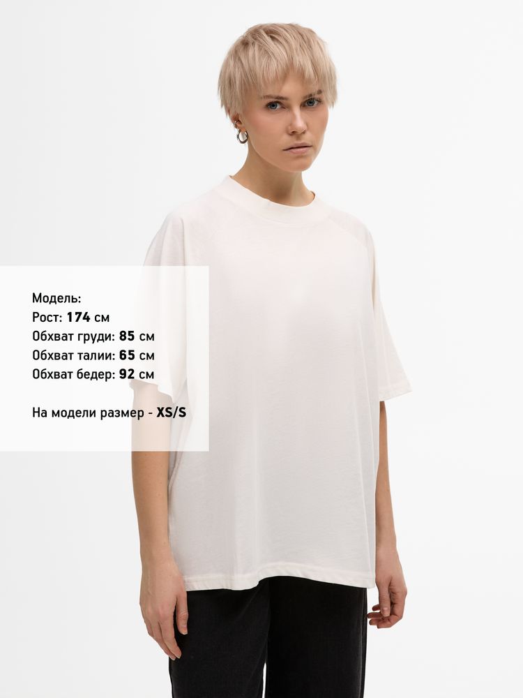 Футболка унисекс оверсайз T2, молочно-белая