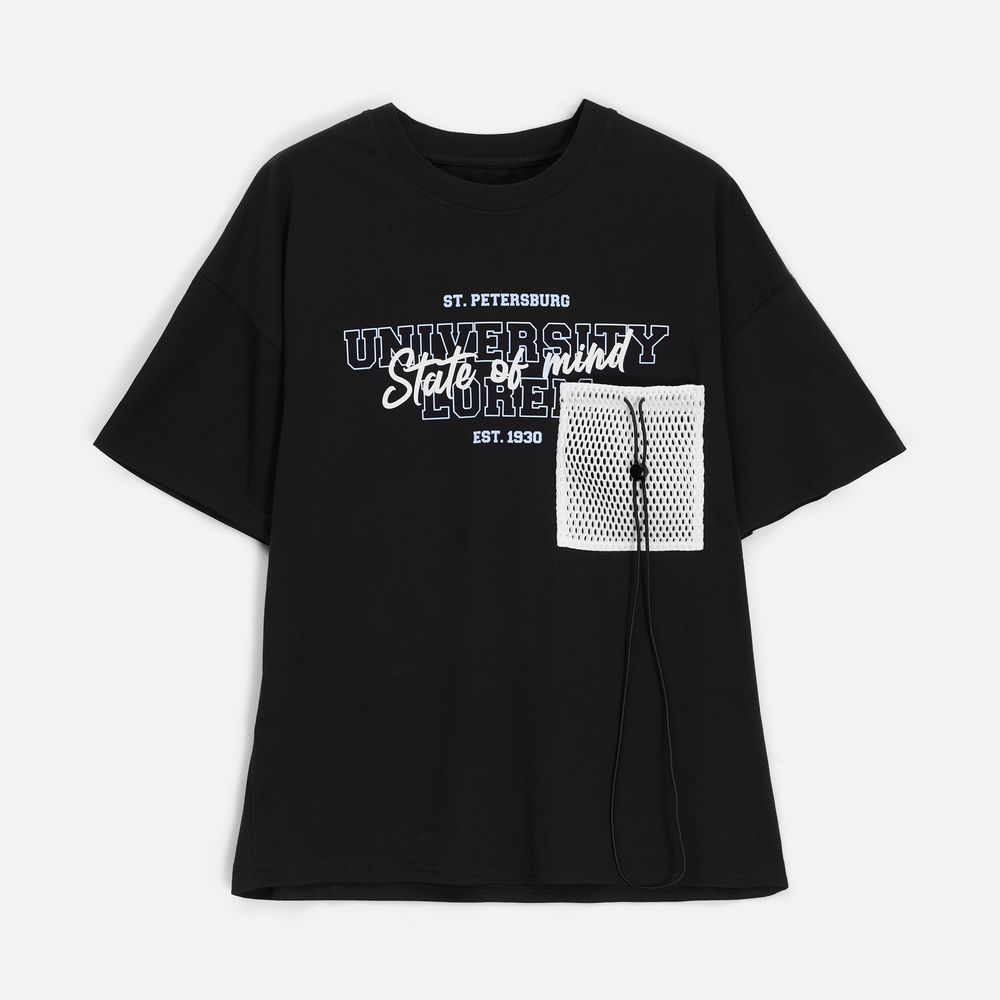 Футболка унисекс оверсайз T3, черная