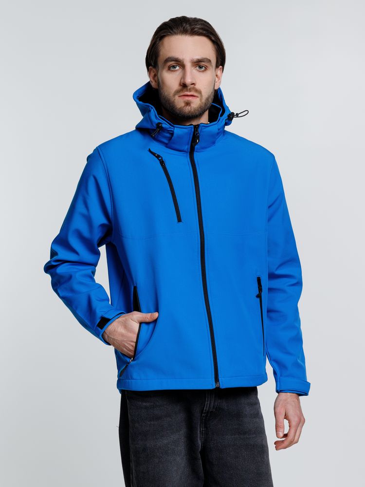 Куртка софтшелл мужская Zagreb, ярко-синяя